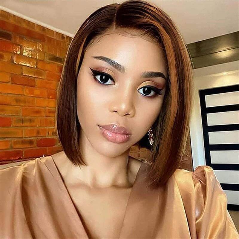 Highlight Piano Color Straight Bob 13x4/4x4/T-part Lace Wig EverGlow Human Hair