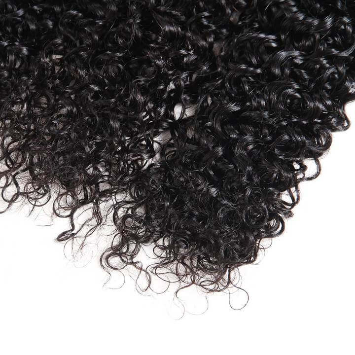 Brazilian Kinky Curly 4 Bundles with 4*4 Lace Closure Natural Black EverGlow Hair - EVERGLOW HAIR